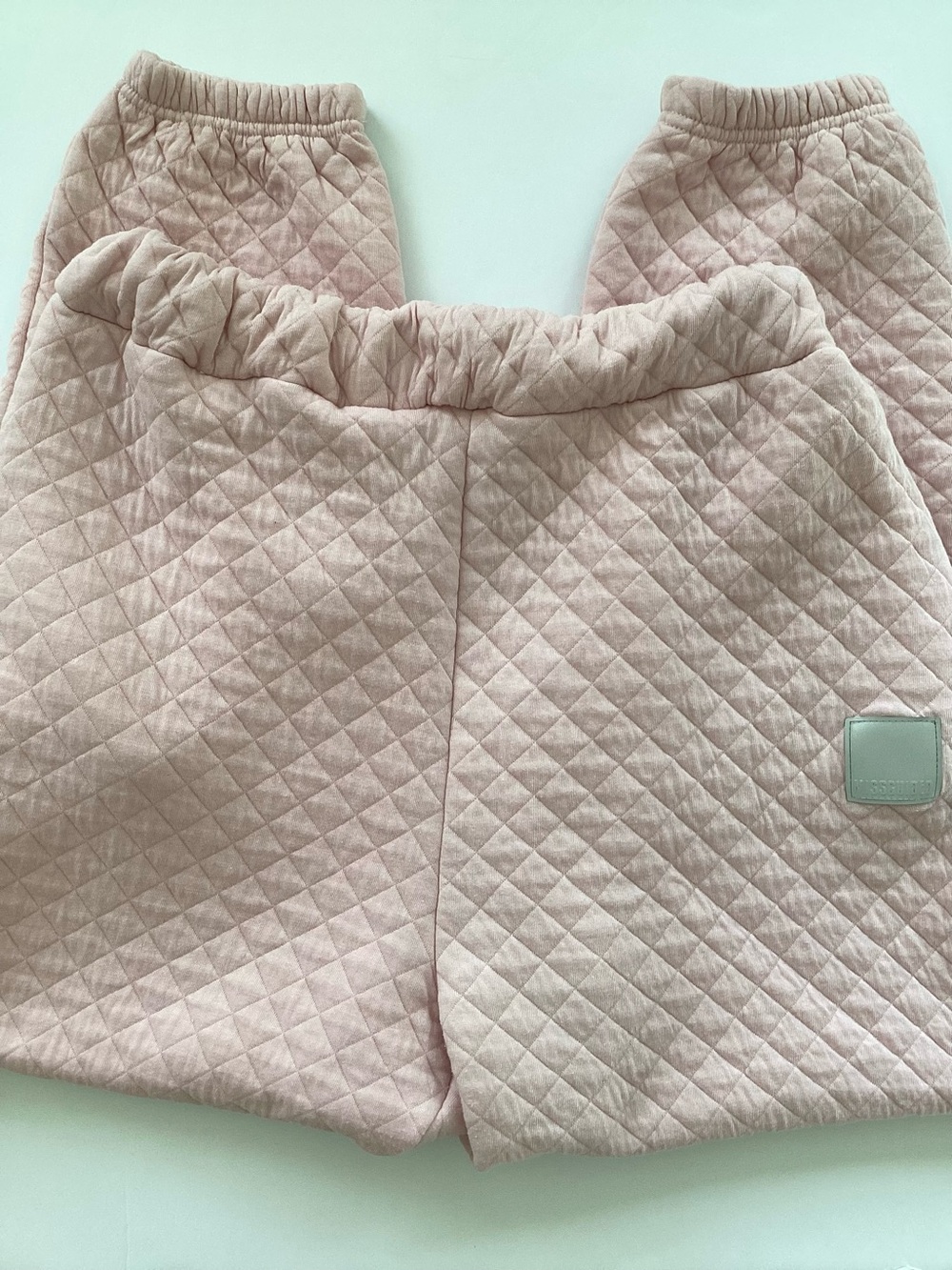 Missguided Quilted Light Pink Lounge Joggers Size 10